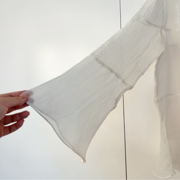 The Kooples 100% Silk Blouse White Women Size M - Picture 6 of 9